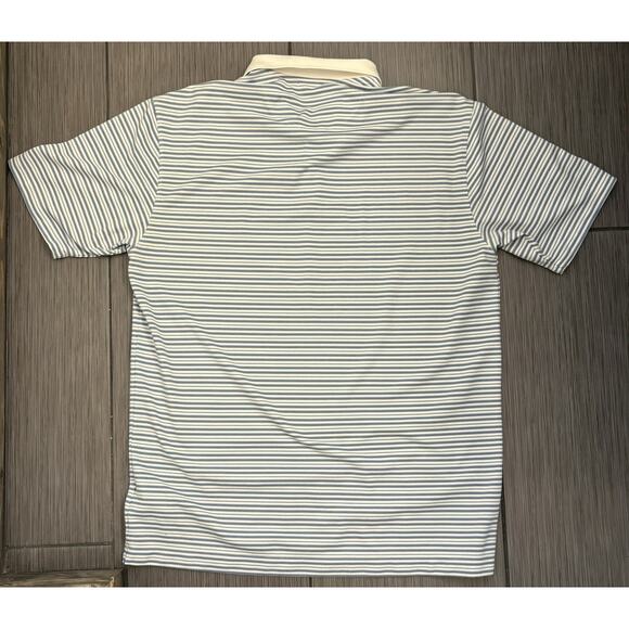 Nike Golf Dri Fit UV Short Sleeve Blue/White Striped Polo Size XL - Picture 4 of 5